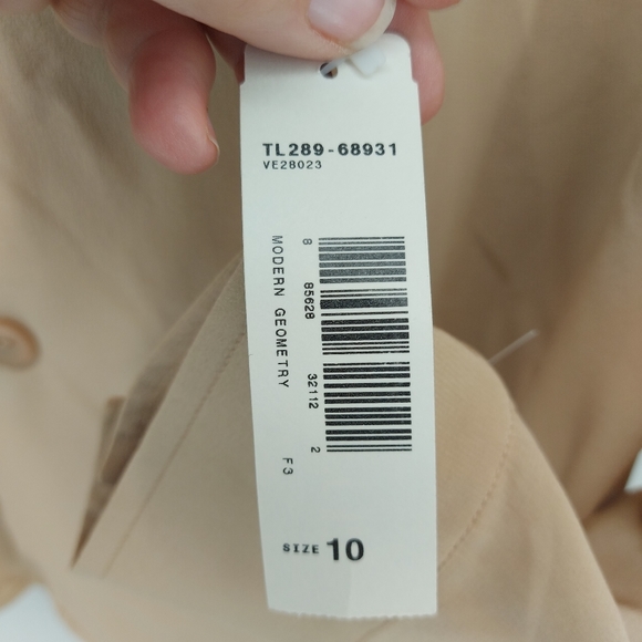 Pendleton Silk Tan Blouse Size 10 Neutal Classic - Picture 4 of 7